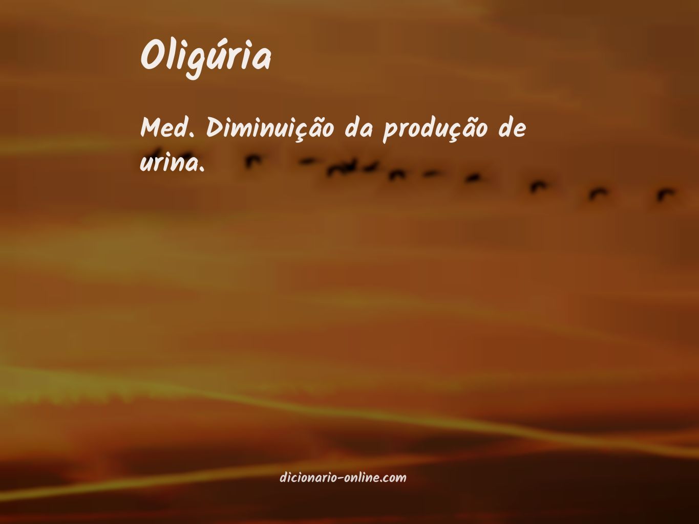 Significado de oligúria