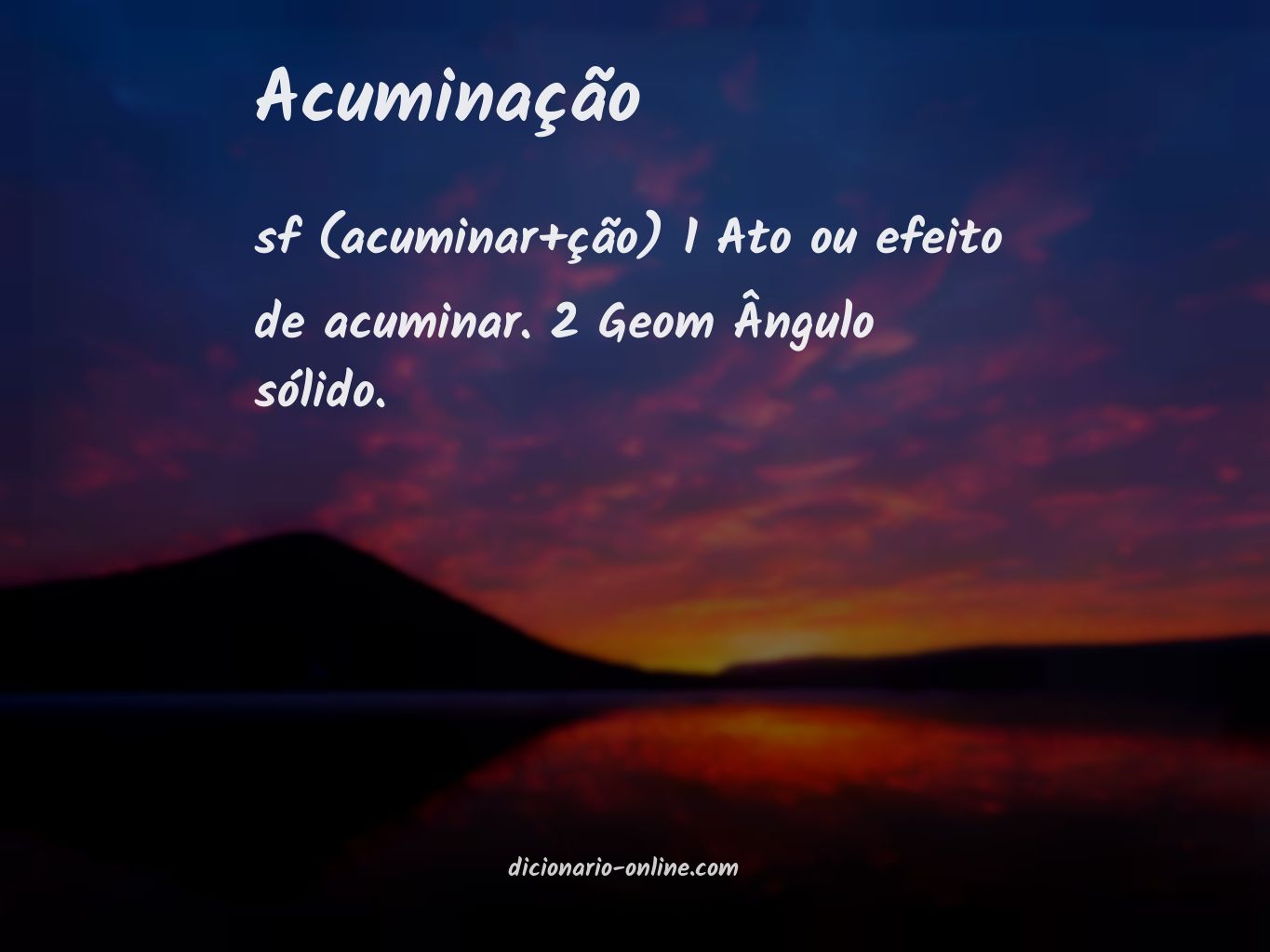 Significado de acuminação