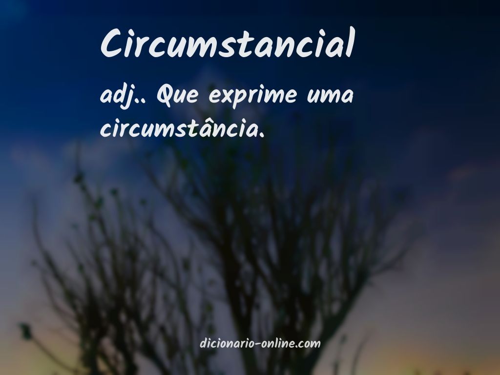 Significado de circumstancial