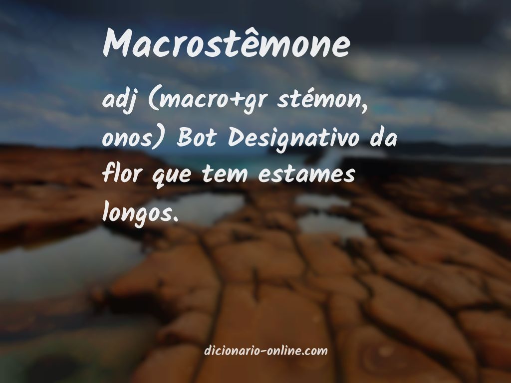 Significado de macrostêmone