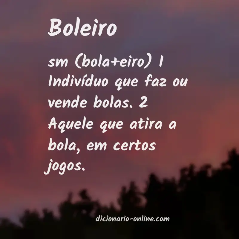 Significado de boleiro