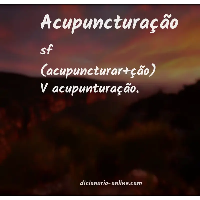 Significado de acupuncturação