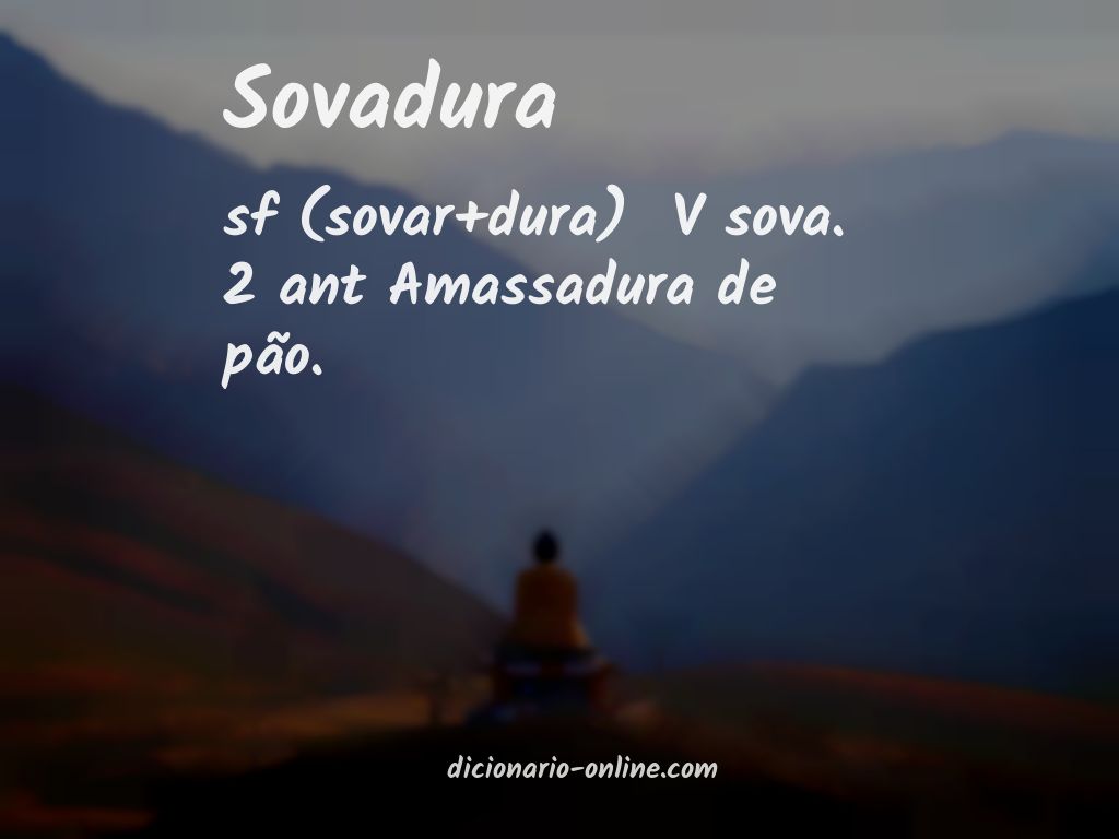 Significado de sovadura