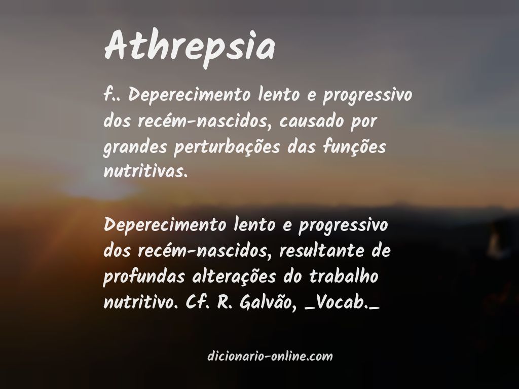 Significado de athrepsia