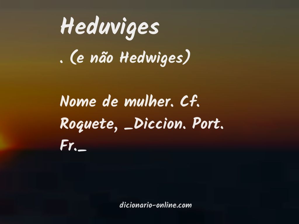 Significado de heduviges