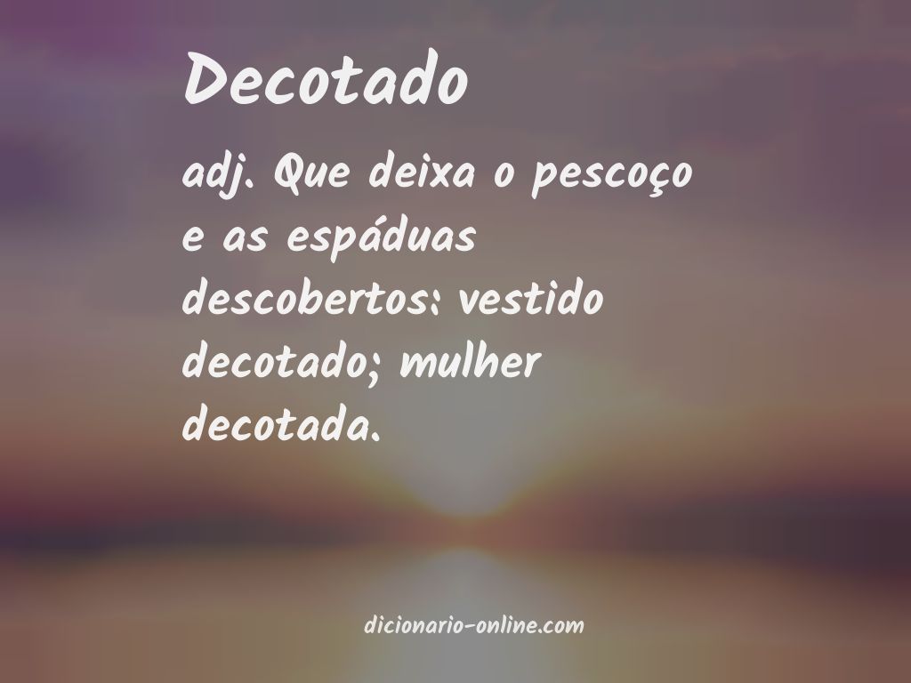 Significado de decotado