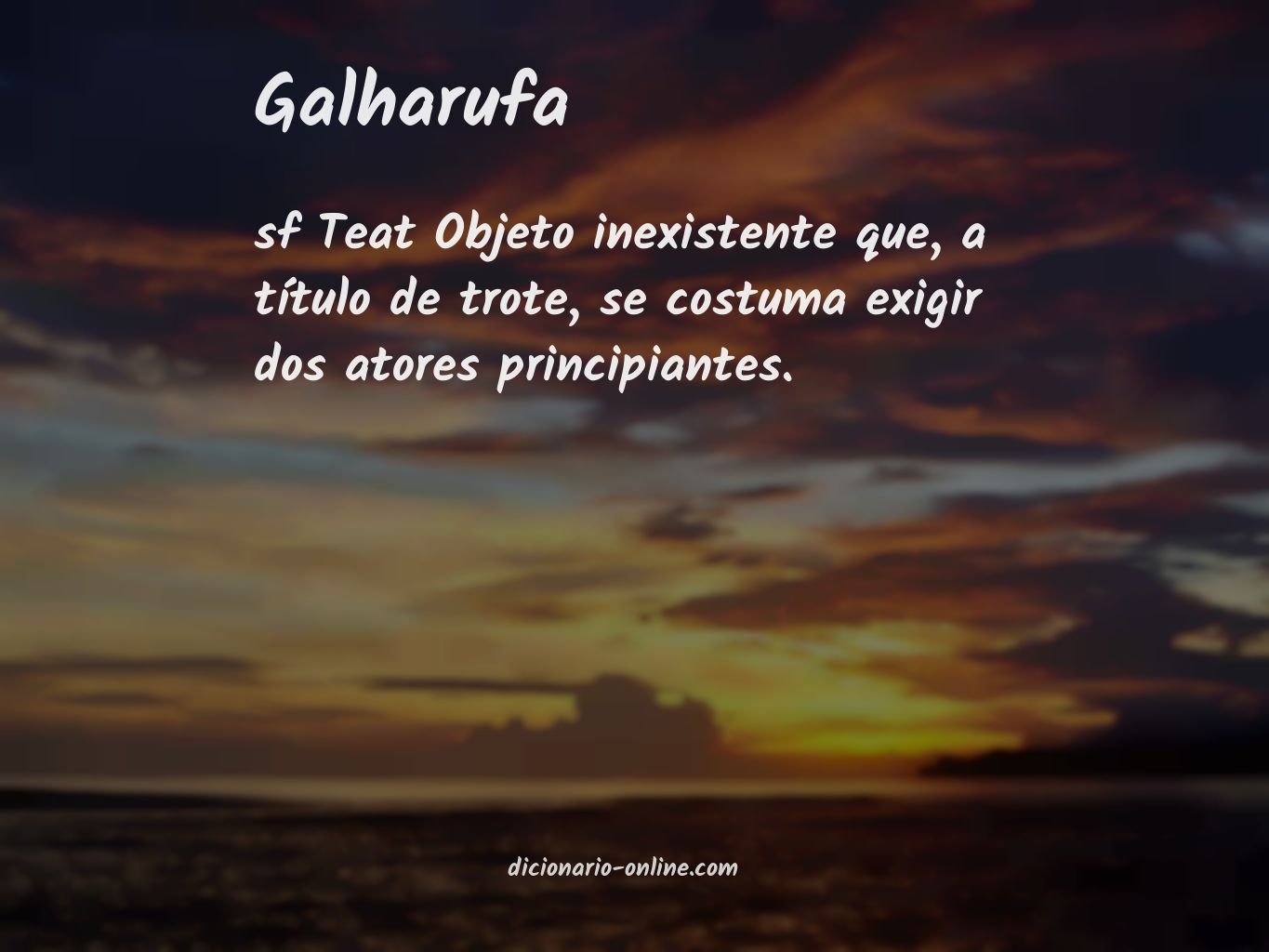 Significado de galharufa