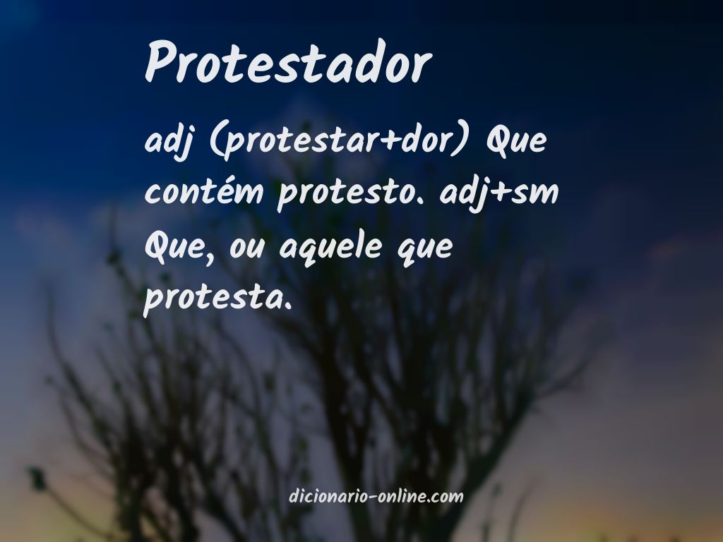 Significado de protestador