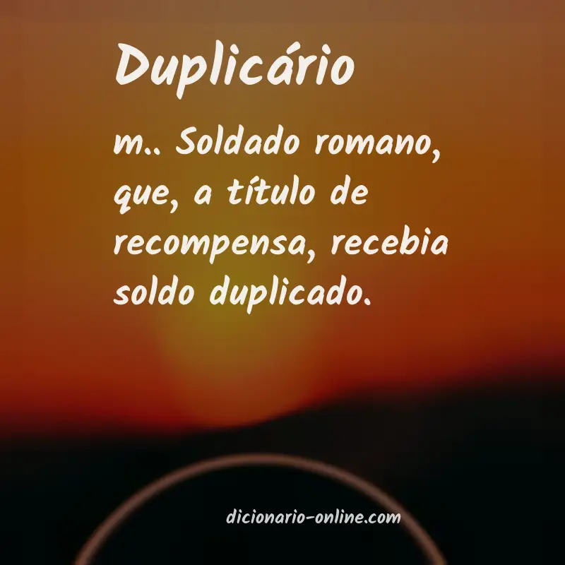 Significado de duplicário