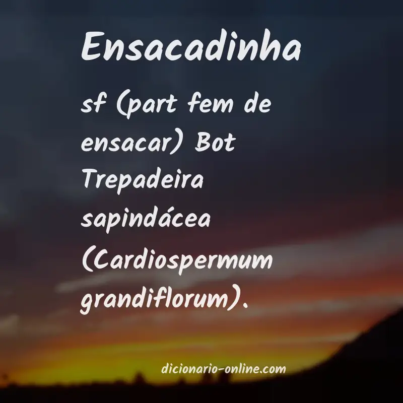 Significado de ensacadinha