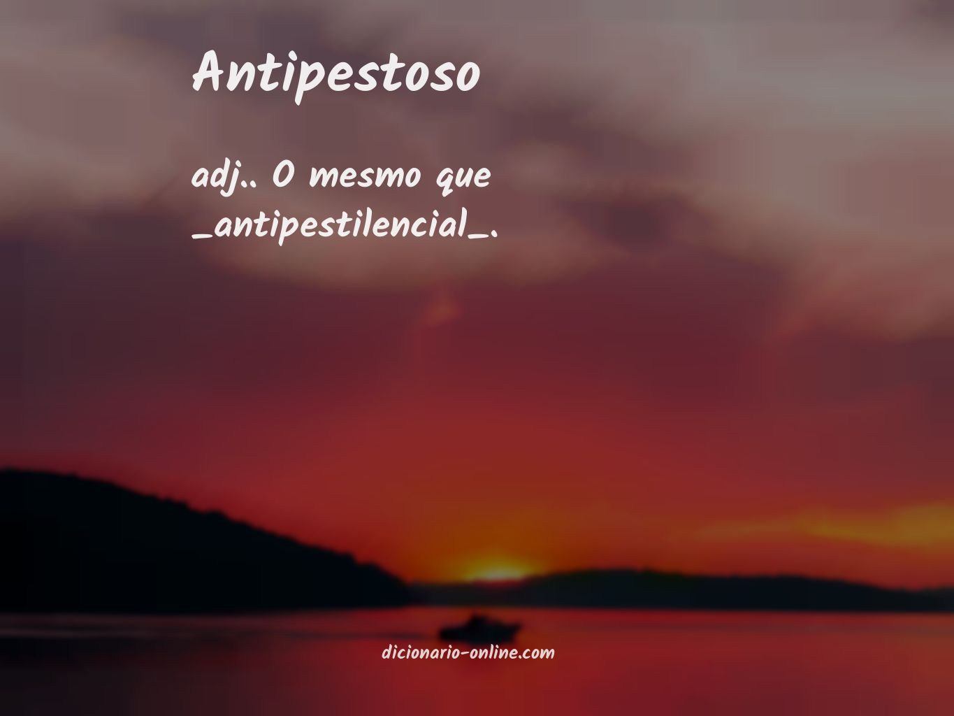 Significado de antipestoso