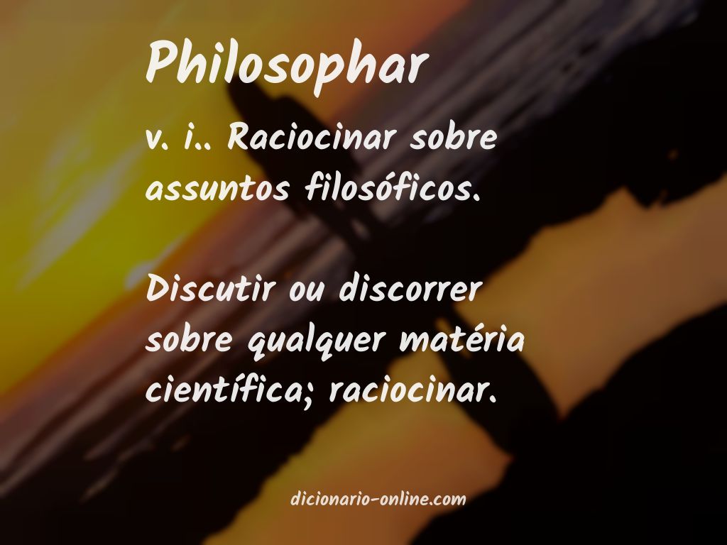 Significado de philosophar