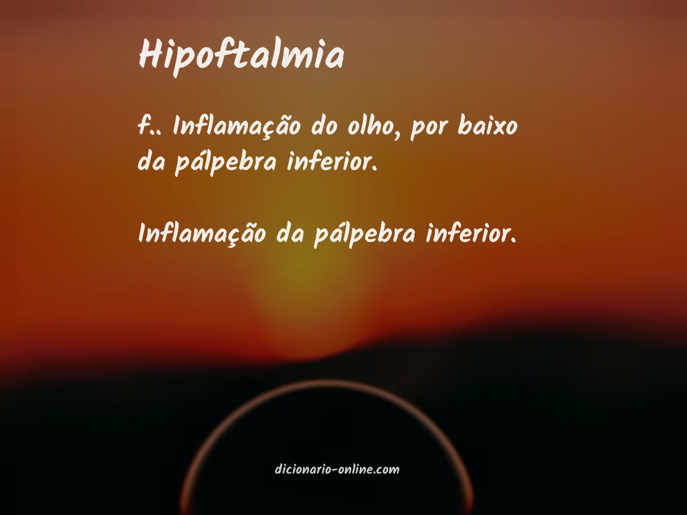 Significado de hipoftalmia