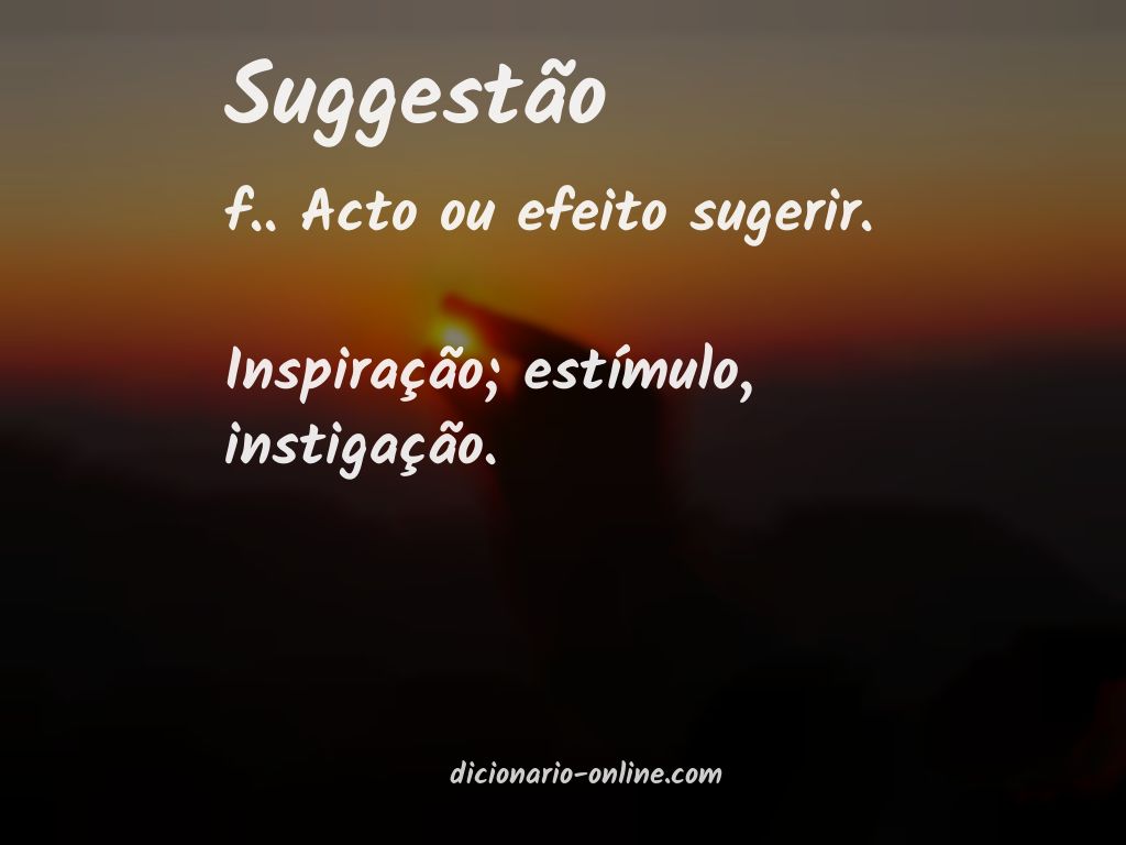 Significado de suggestão