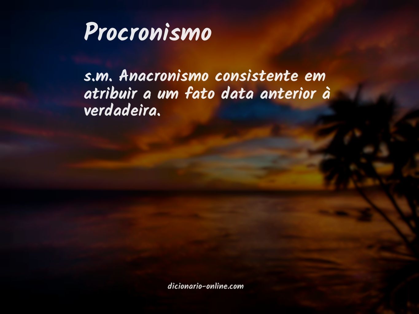 Significado de procronismo