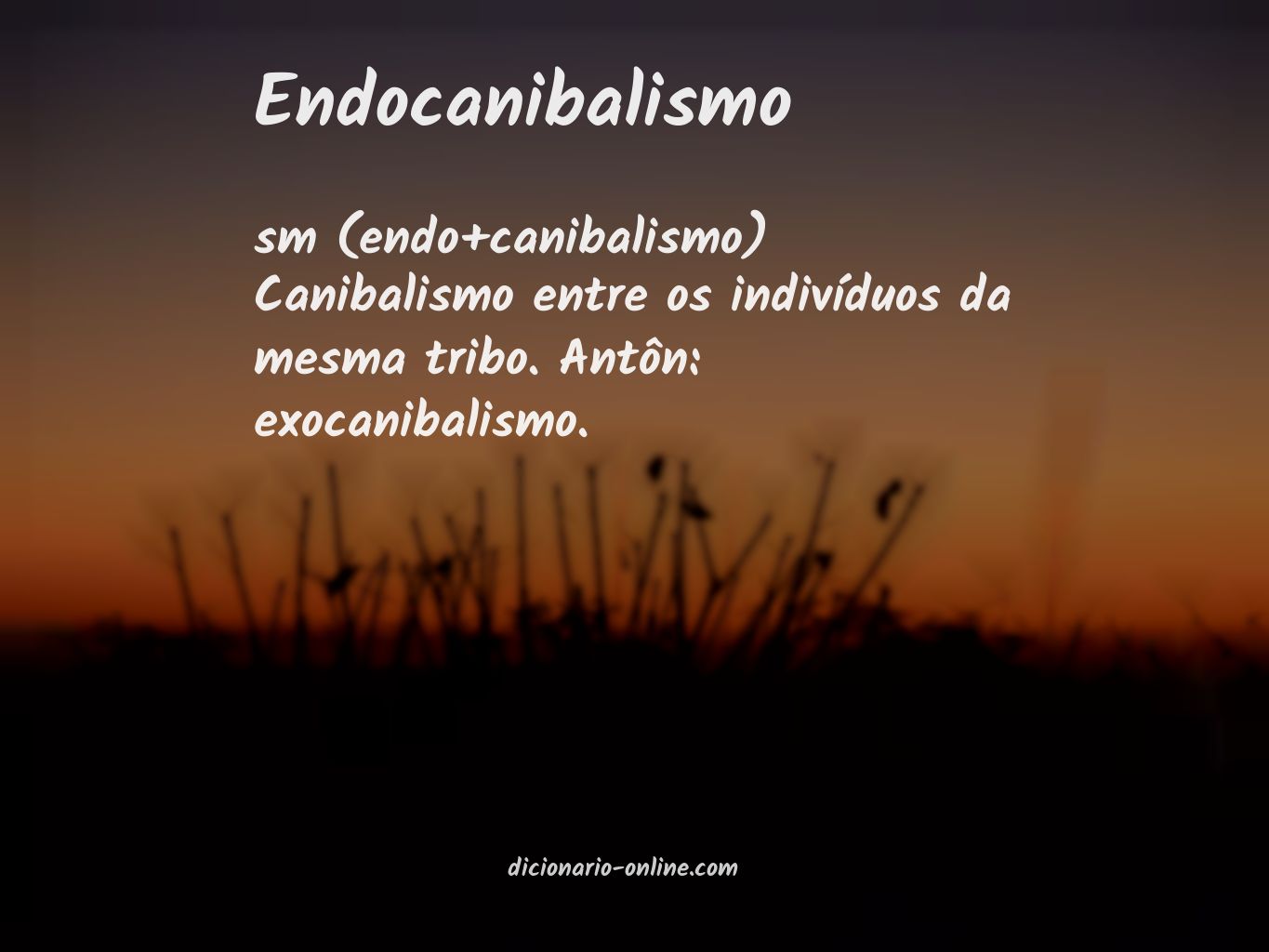 Significado de endocanibalismo