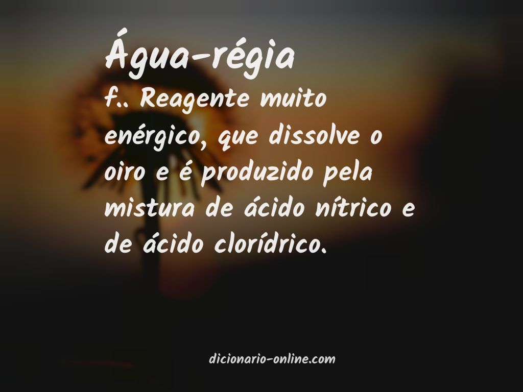 Significado de água-régia