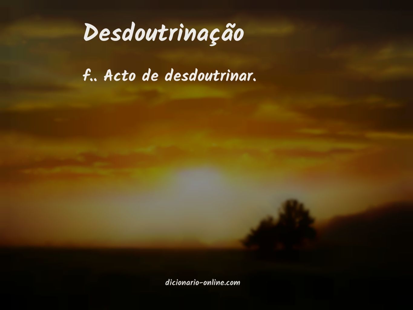 Significado de desdoutrinação