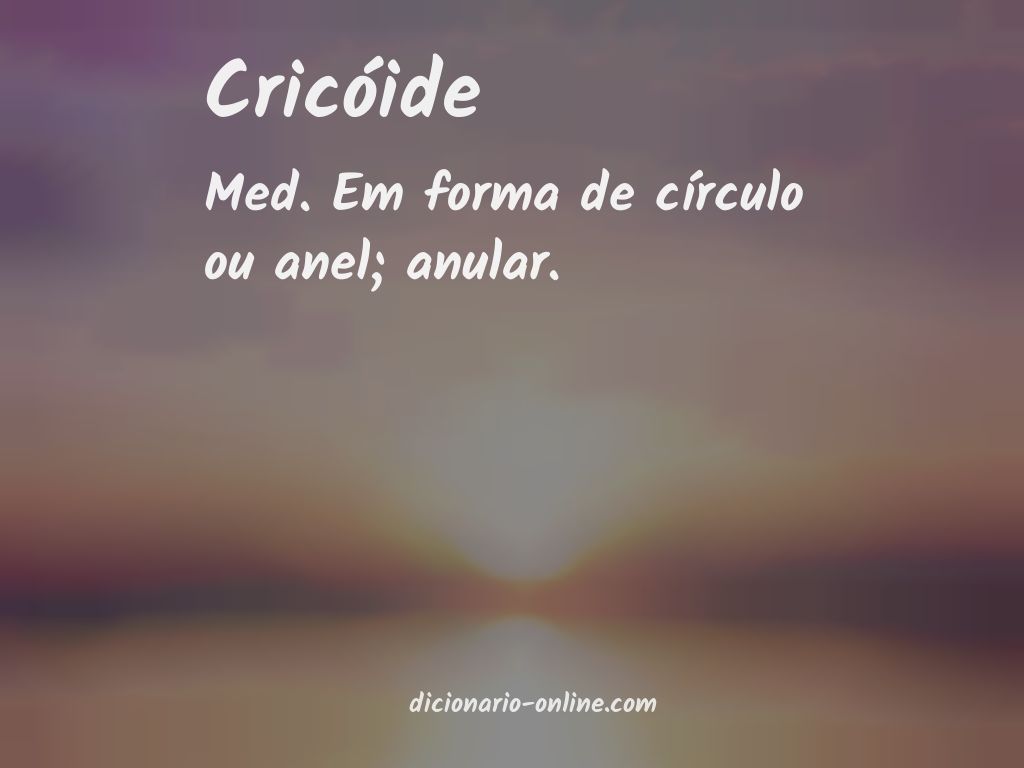 Significado de cricoide