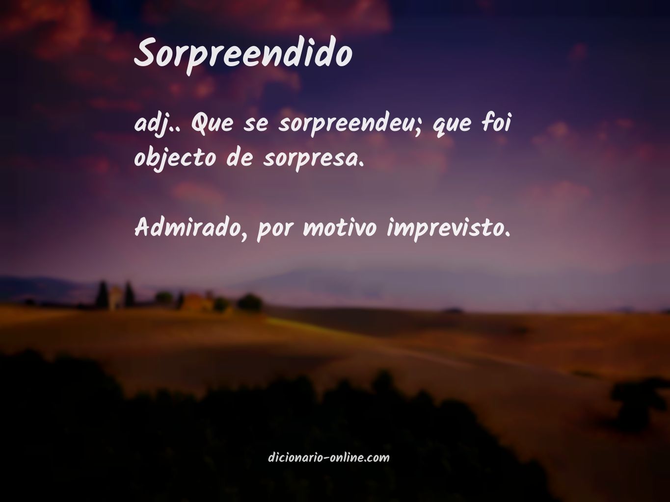 Significado de sorpreendido