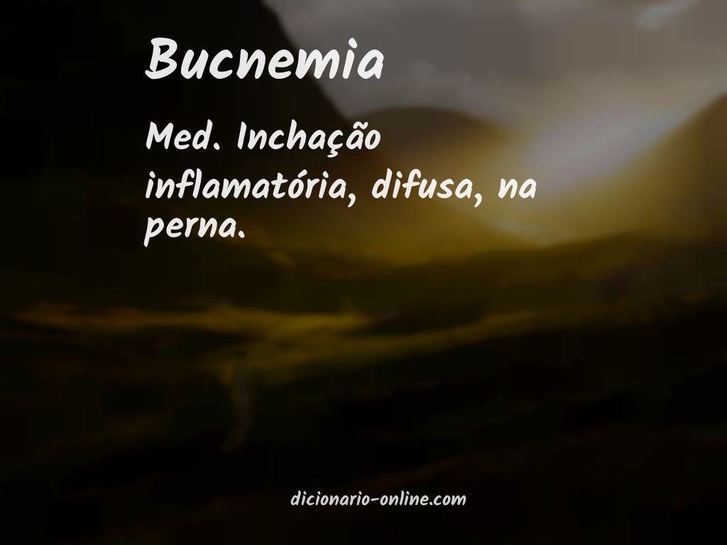 Significado de bucnemia