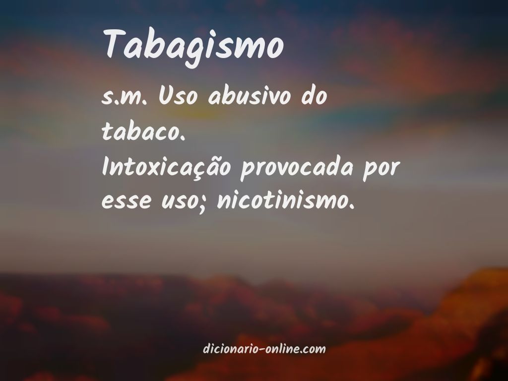 Significado de tabagismo