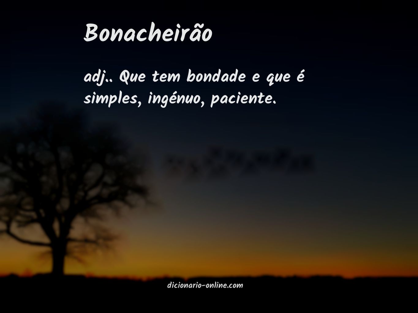 Significado de bonacheirão