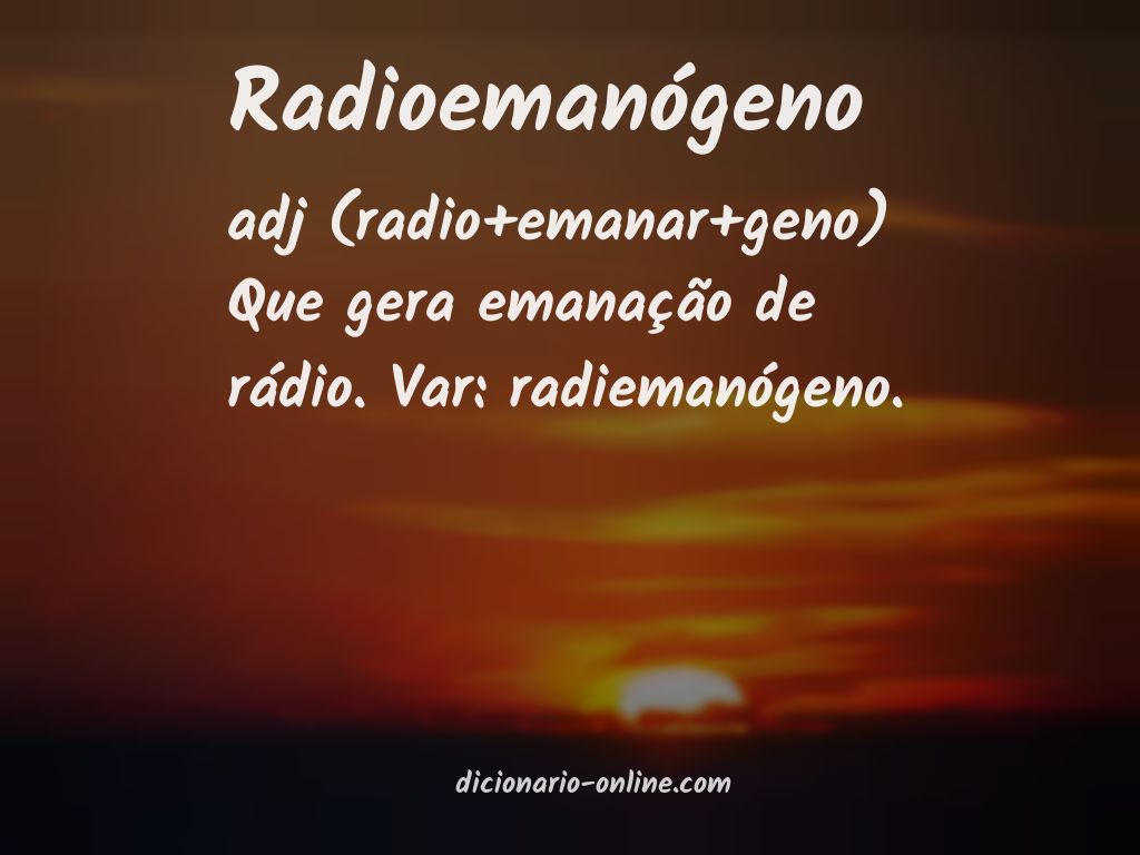 Significado de radioemanógeno