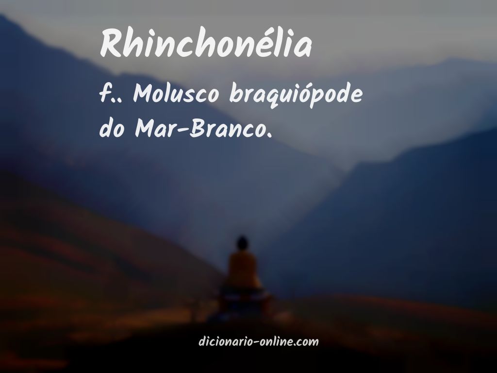 Significado de rhinchonélia