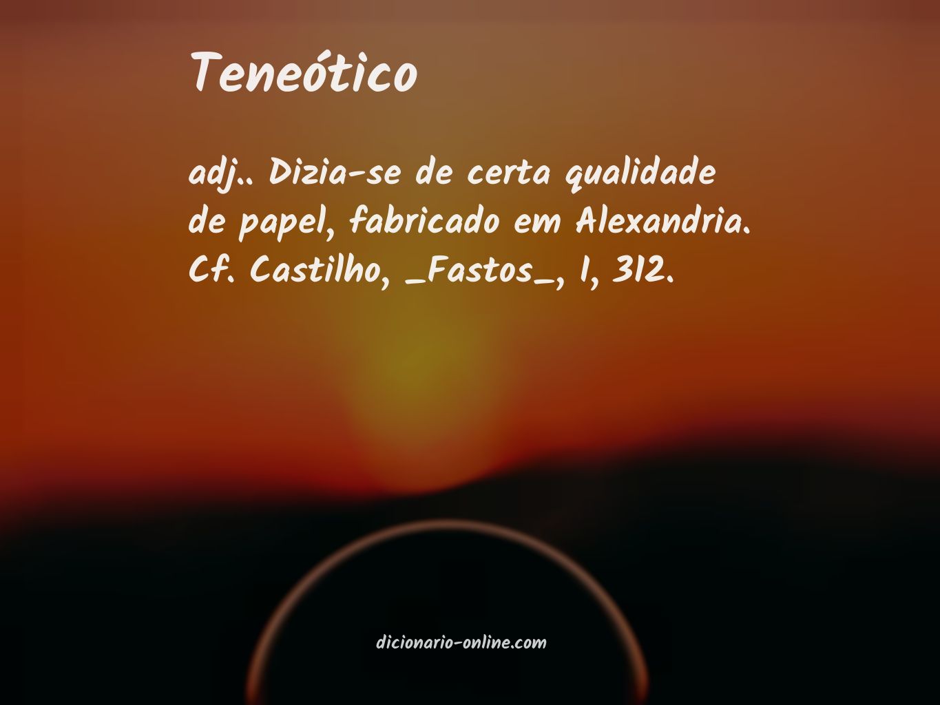 Significado de teneótico