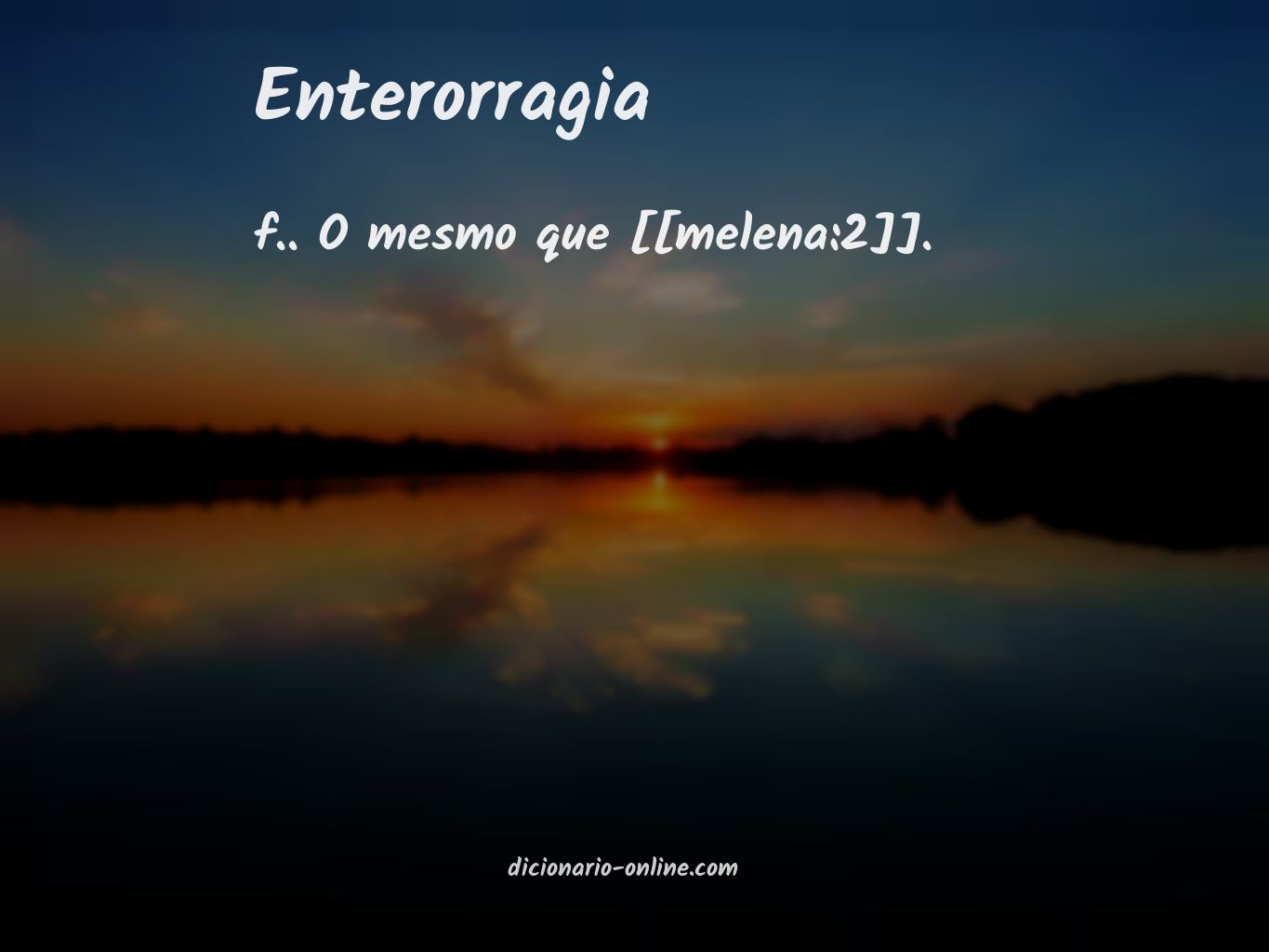 Significado de enterorragia