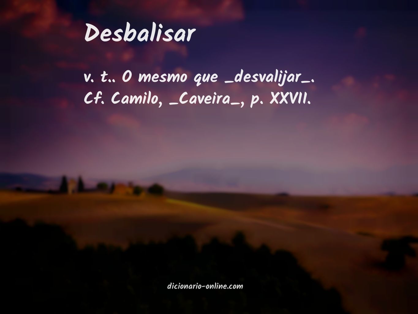 Significado de desbalisar