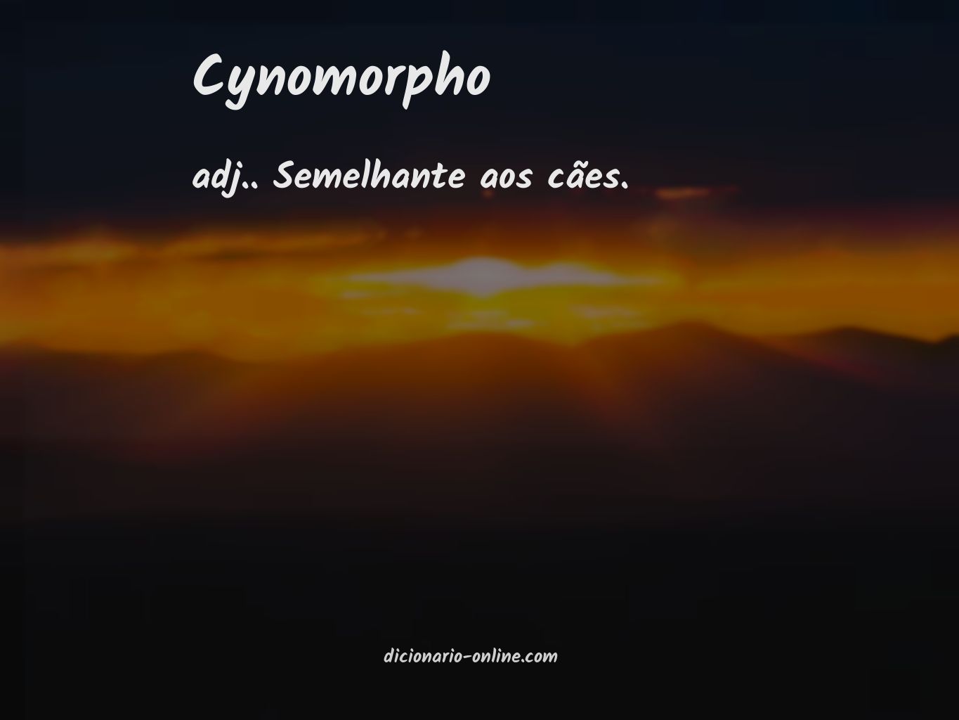 Significado de cynomorpho