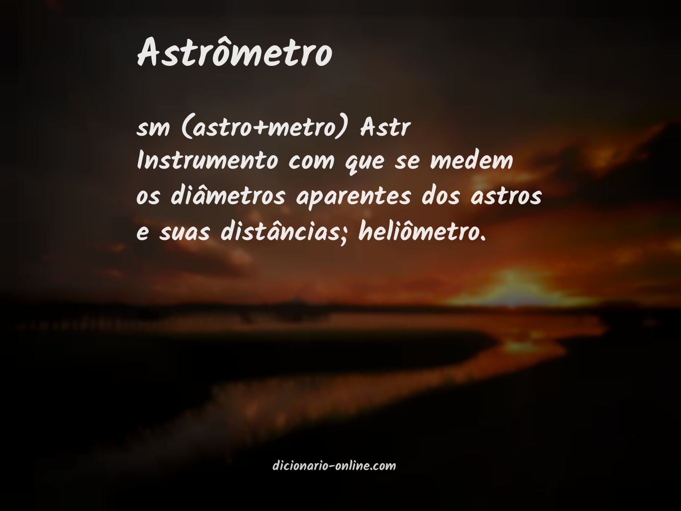 Significado de astrômetro