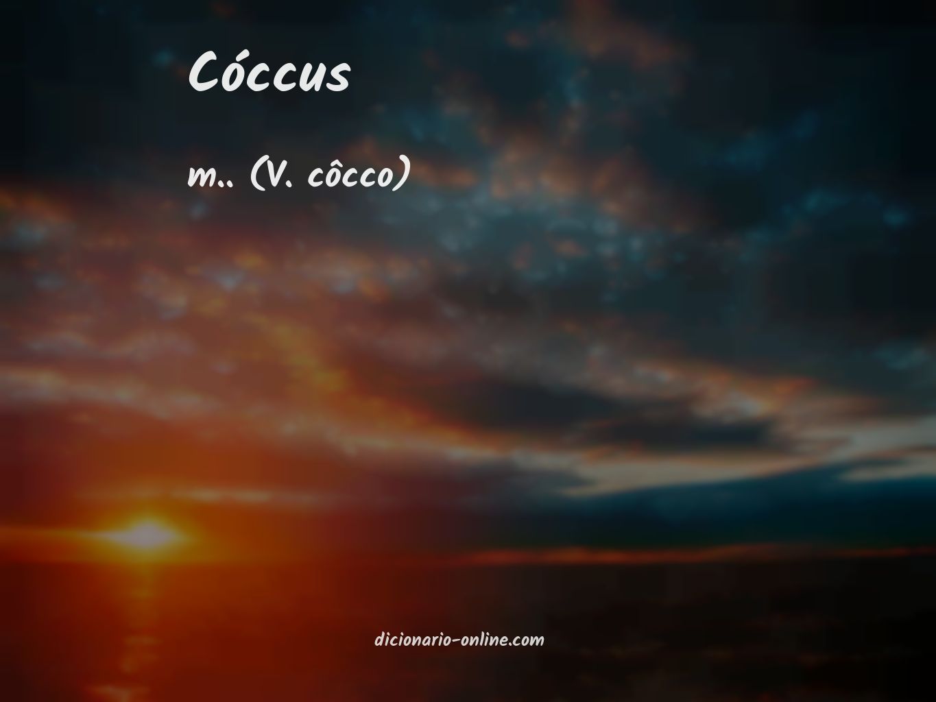 Significado de cóccus