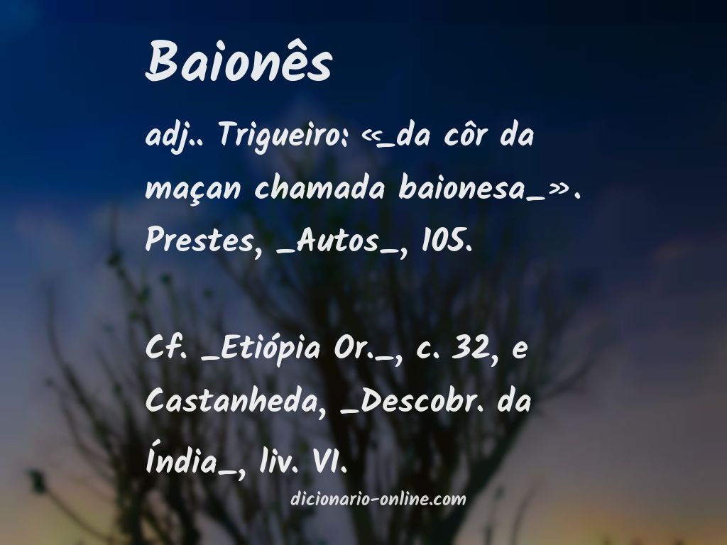 Significado de baionês