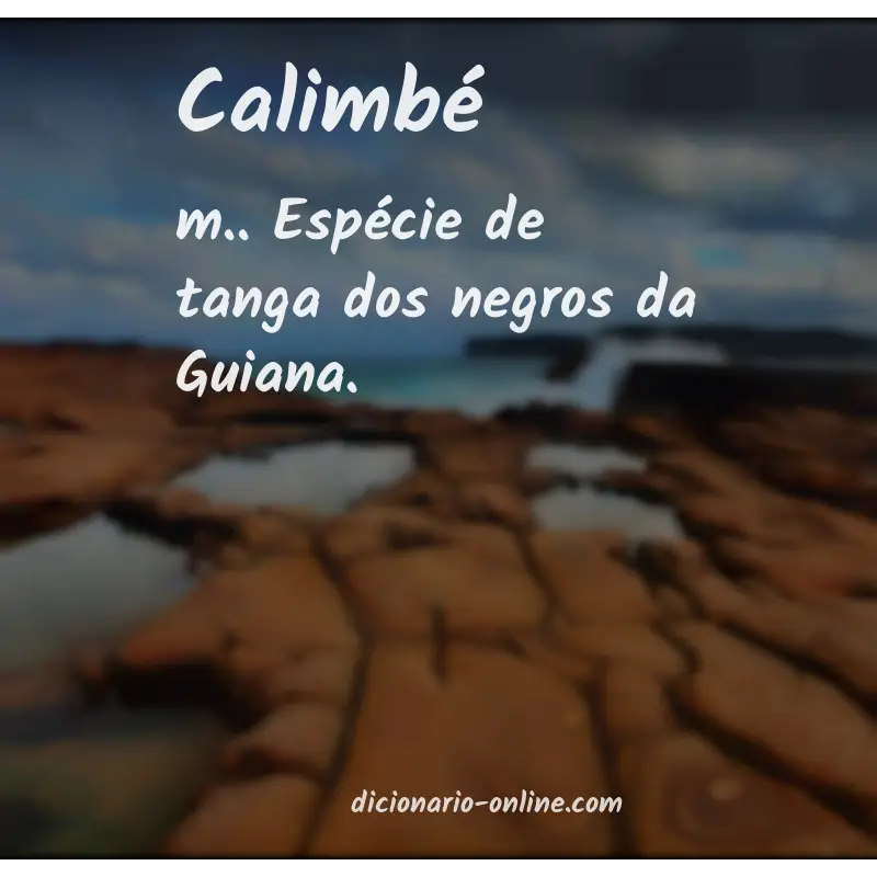 Significado de calimbé