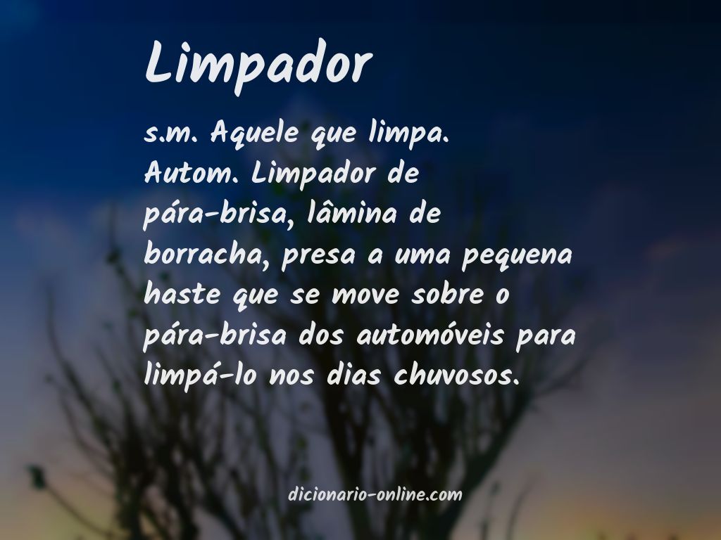 Significado de limpador