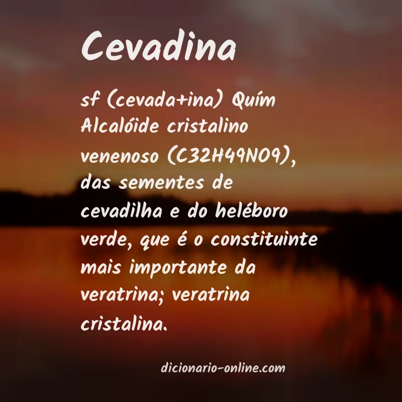 Significado de cevadina