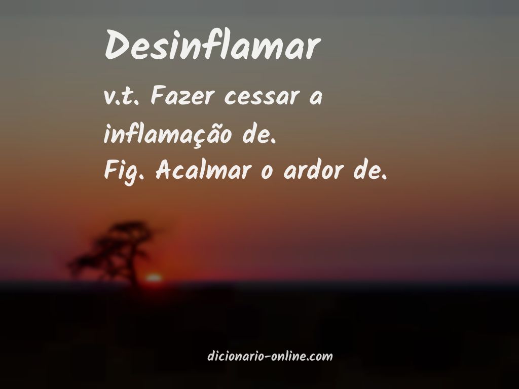 Significado de desinflamar