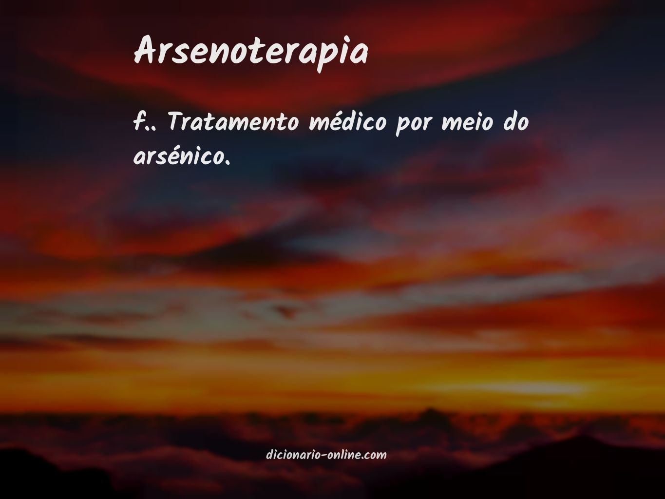 Significado de arsenoterapia