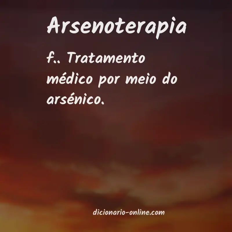 Significado de arsenoterapia