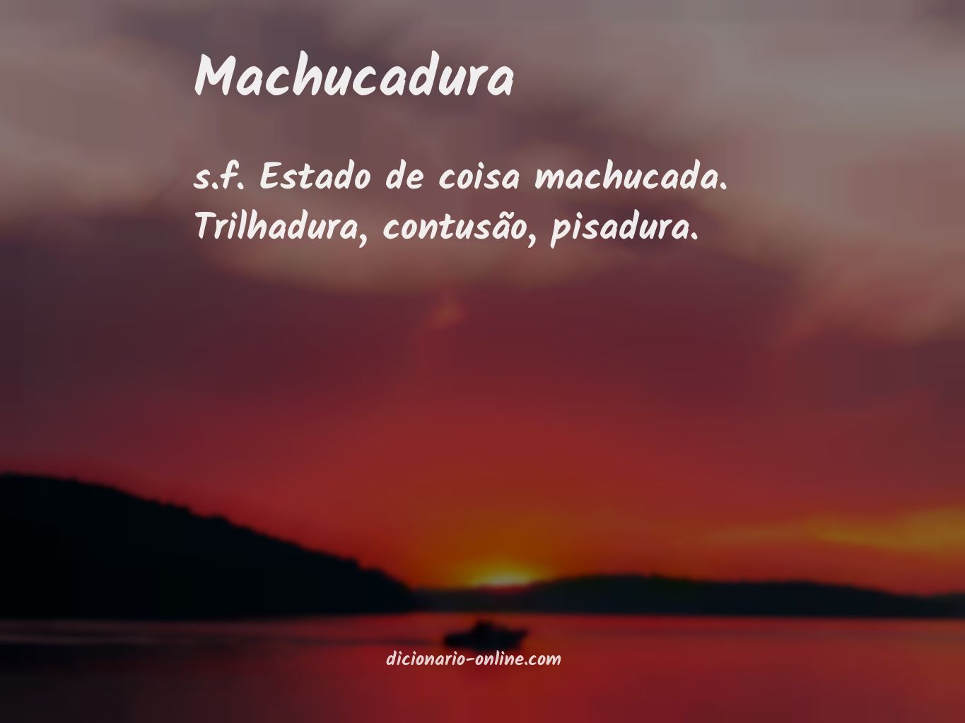 Significado de machucadura