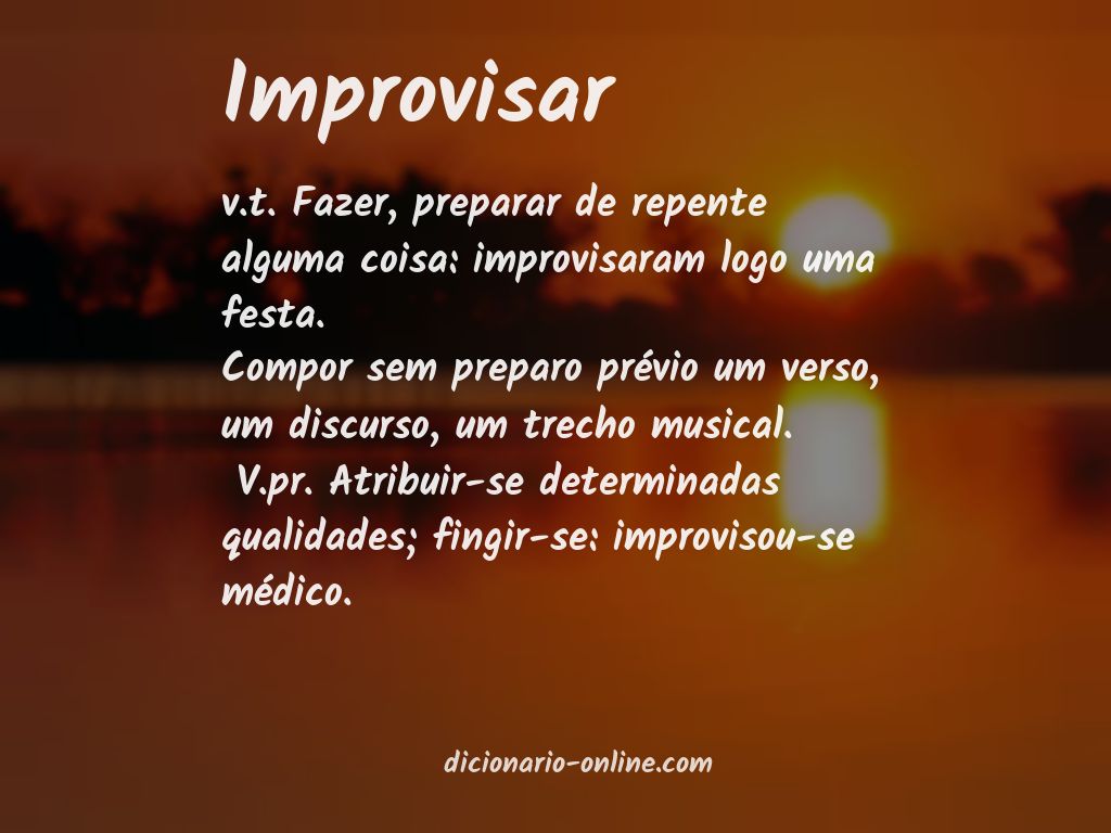 Significado de improvisar