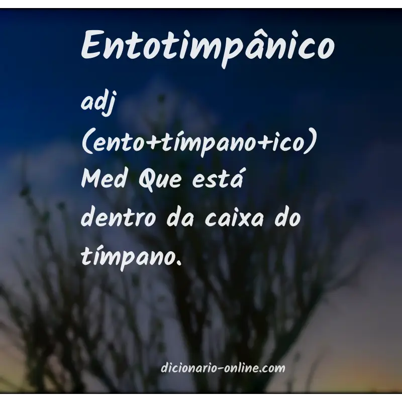 Significado de entotimpânico