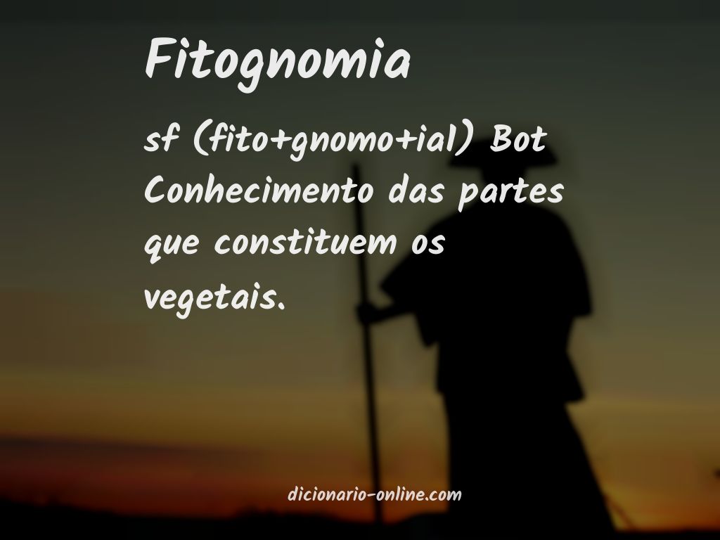 Significado de fitognomia