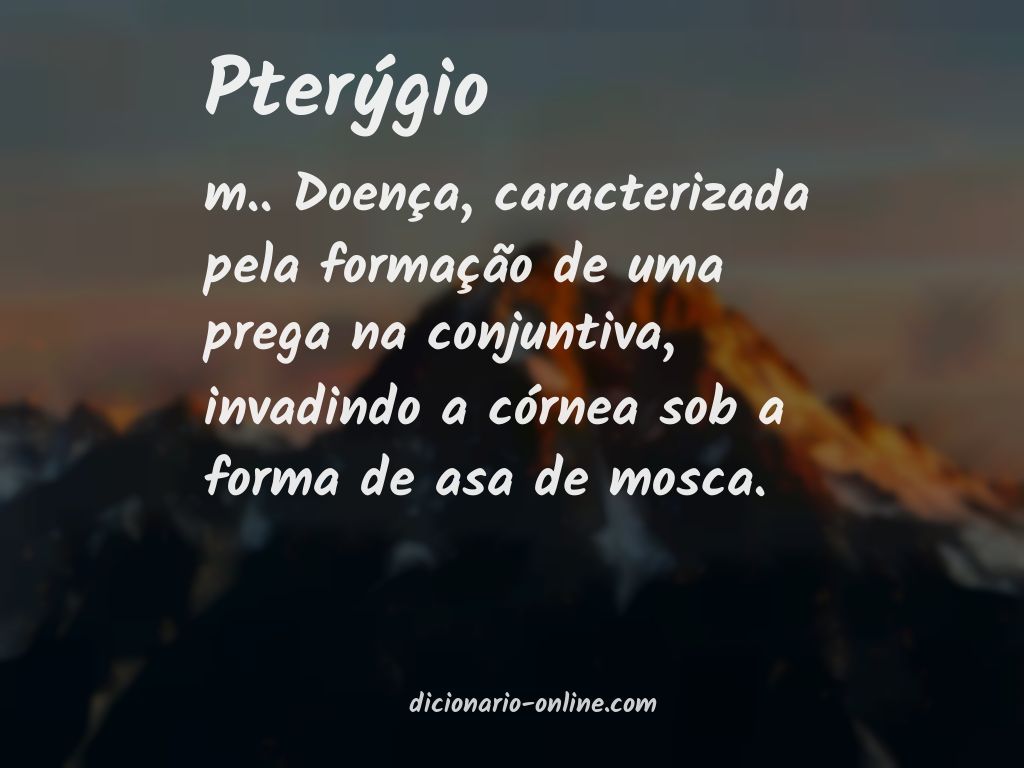 Significado de pterýgio