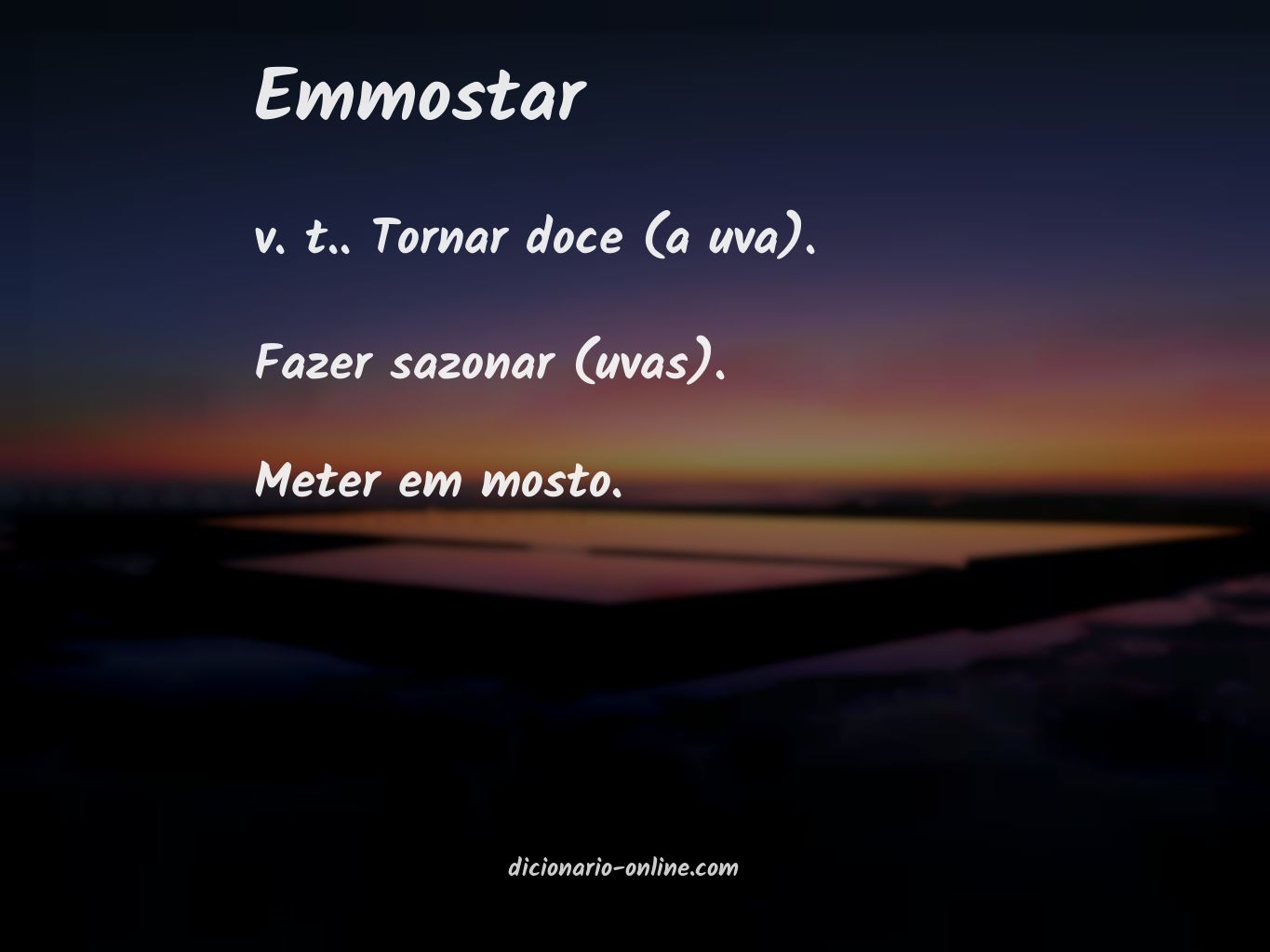 Significado de emmostar