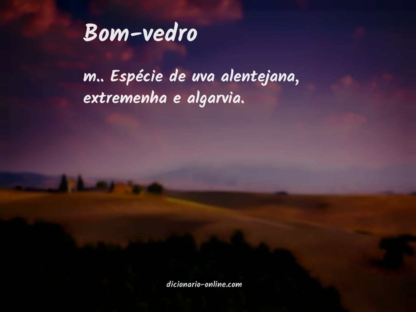 Significado de bom-vedro