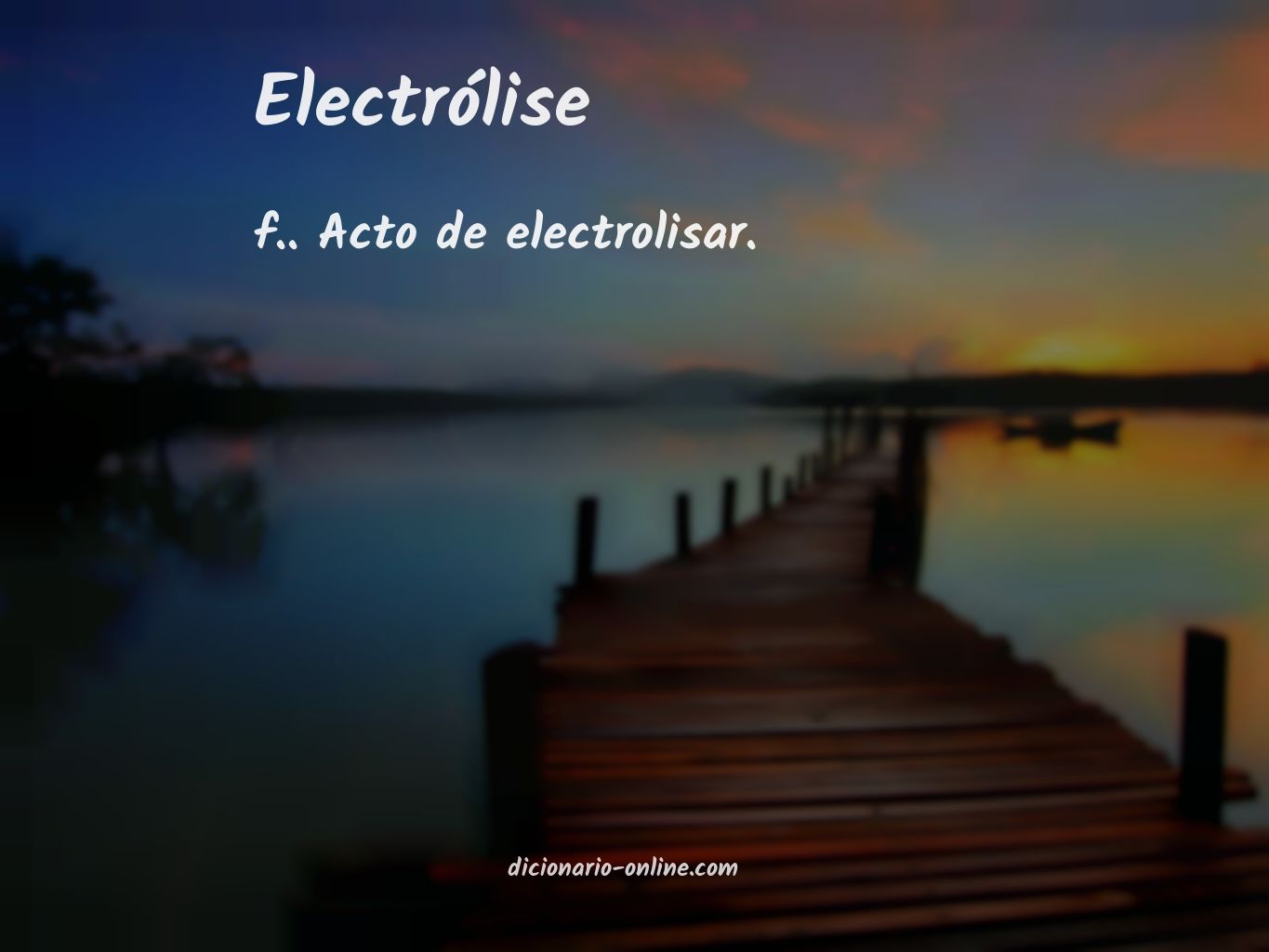 Significado de electrólise